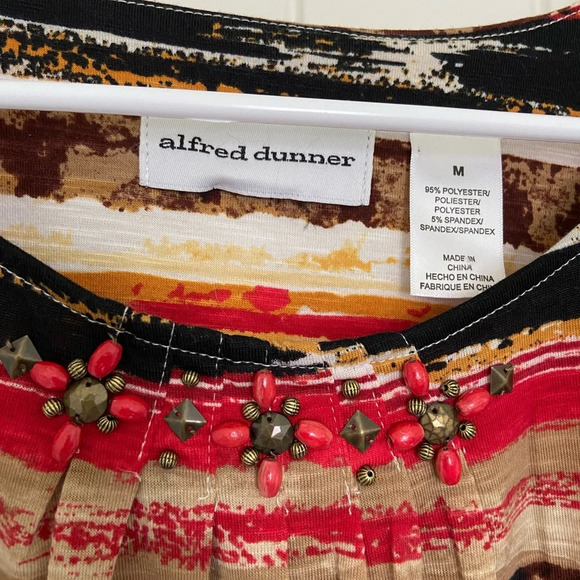 EUC | Alfred Dunner women’s multicolored beaded blouse — medium - Picture 3 of 4